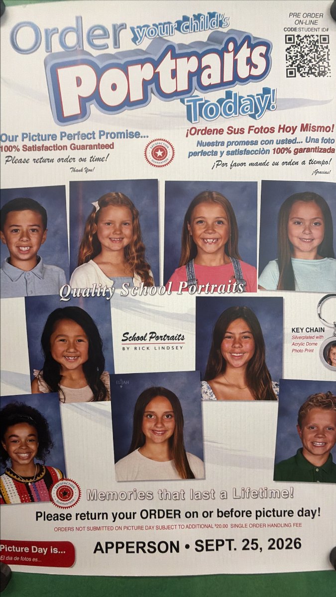 Apperson's picture day.  Come dressed to impress.